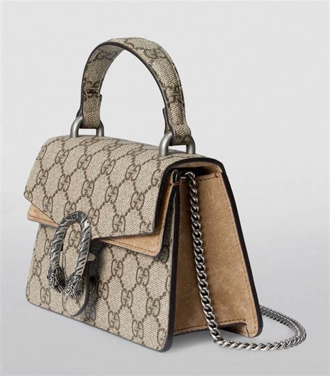 gucci 腰包 mini|Dionysus mini top handle bag in light brown suede .